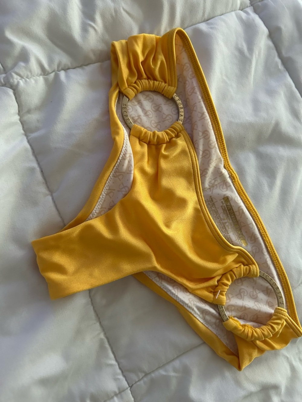 NWOT YELLOW VICTORIA’S SECRET BIKINI, BOTTOM BOTTOMS